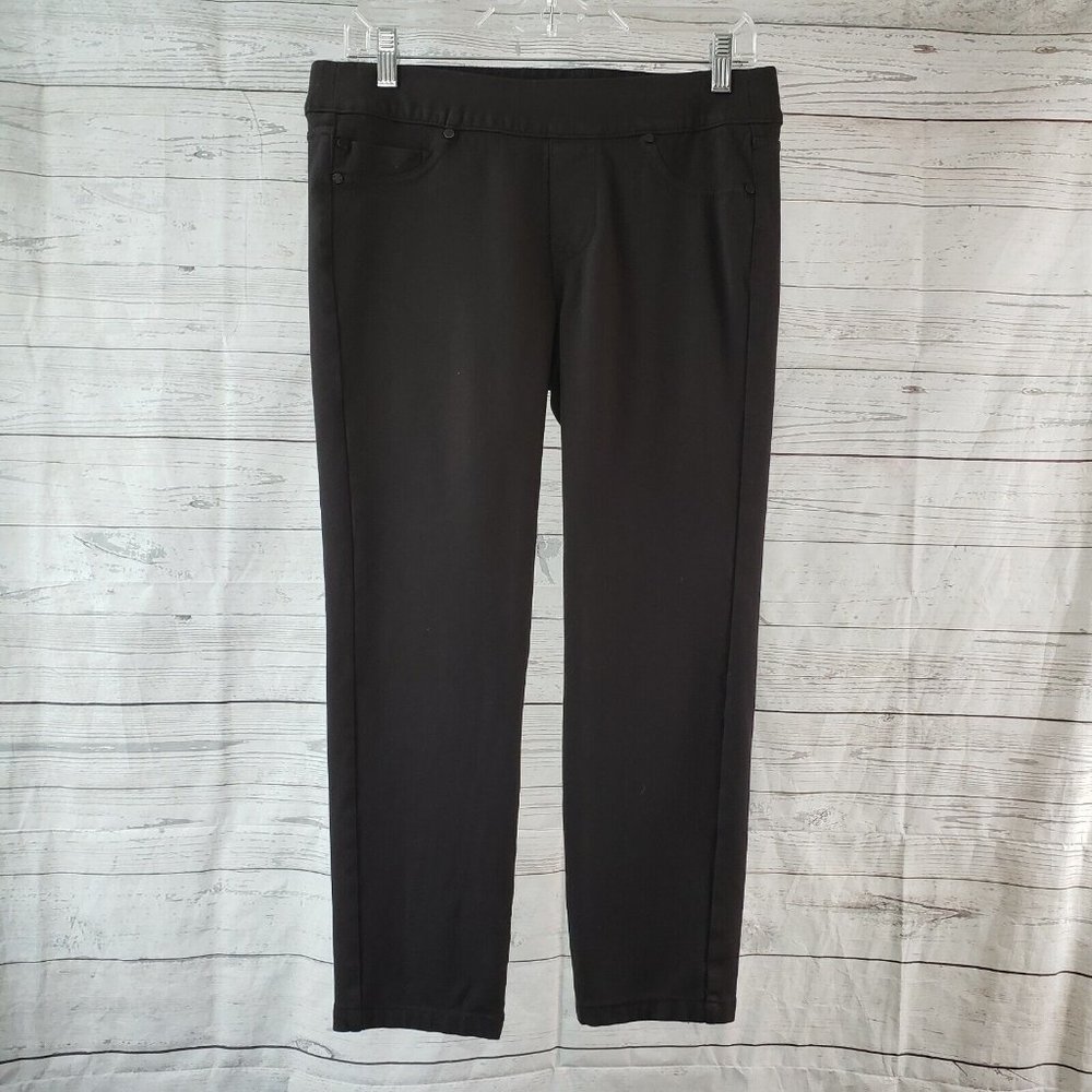 Liverpool Womens Sienna Pull On Legging Sz 8 Brown Cropped Ponte Knit